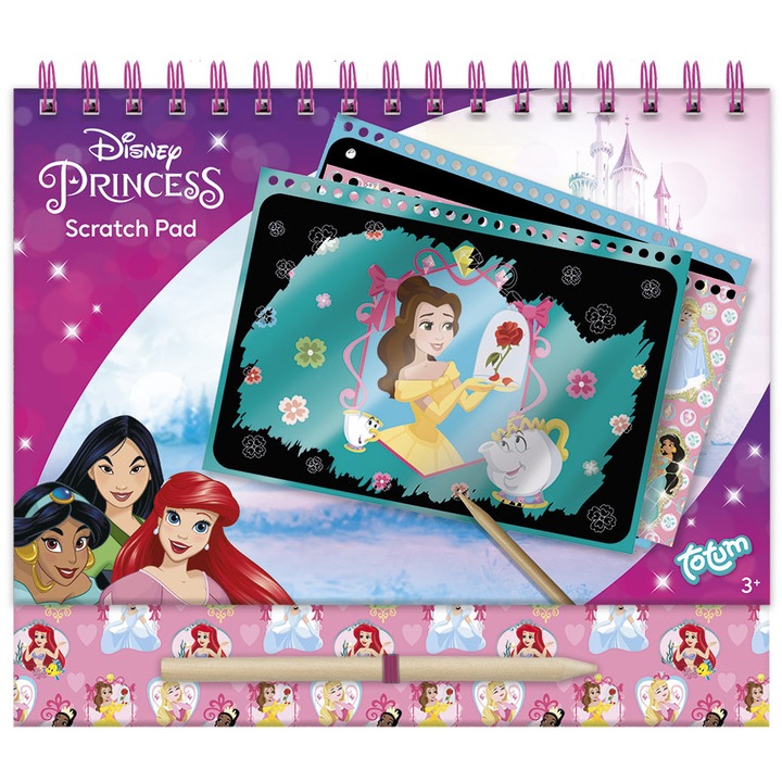 Set creativ de razuit si colorat Disney Princess