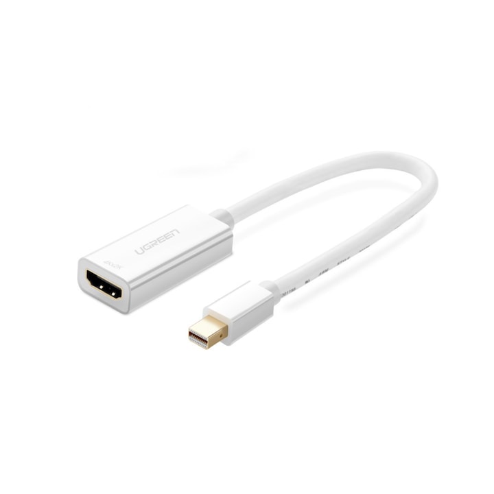 Удължителен кабел Адаптер Mini DisplayPort Tata Thunderbolt 2.0 - HDMI майка, Бял