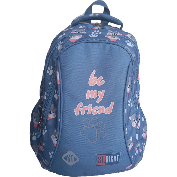 Majewski lány hátizsák, I-IV. osztály, 3 rekesz, 2 zseb, BP-26, Shiba kollekció, St. Right Range, Kék