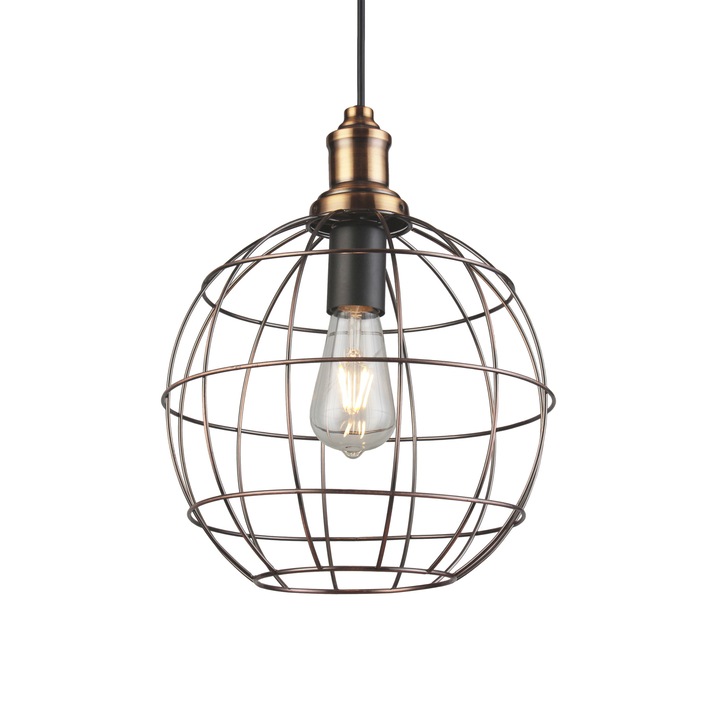 Pendul Viela Gtv Decor, Alama antichizata, 1xE27, exclus