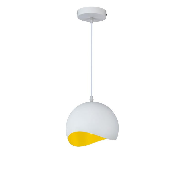 Pendul Mavia Gtv Decor, Galben, Alb, 1xE27, exclus