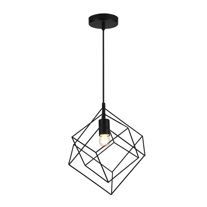 Pendul Rosa Gtv Decor, Negru, 1xE27, exclus