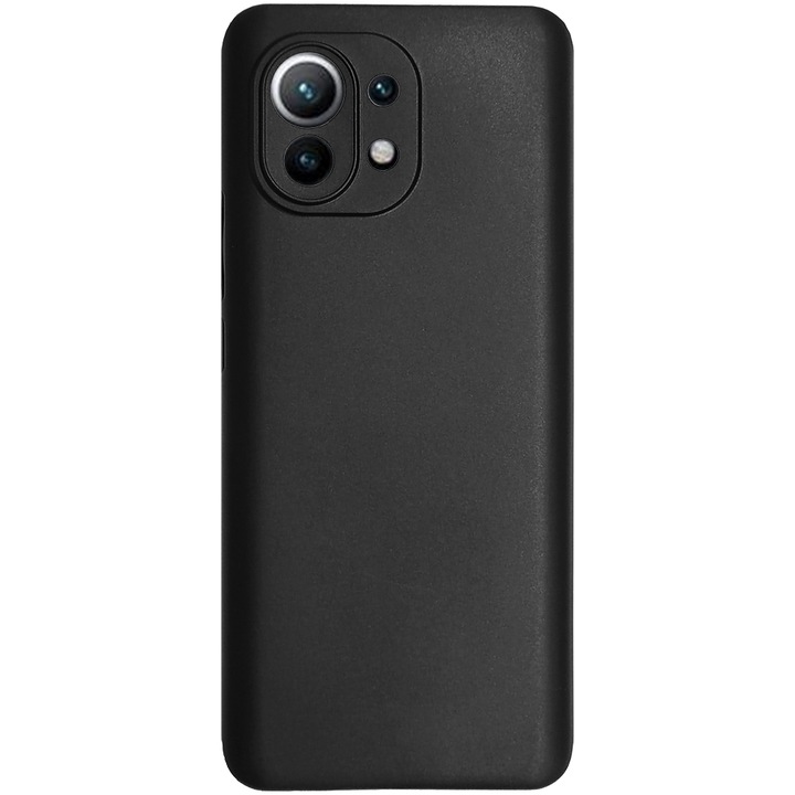0.3mm SILKASE капак за Xiaomi 11, тънък, матова пластмаса, черен цвят