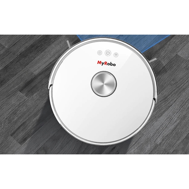 Robot de aspirare Myria MyRobo MY4540, 28W, recipient 06L, WiFi, aspirator si mop, alb