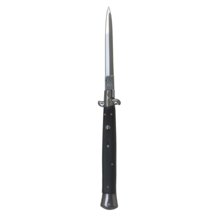 KlaussTech Stiletto нож с острие от неръждаема стомана, обща дължина 33 см, черен