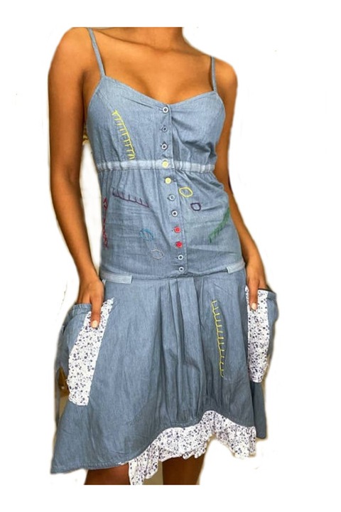 Rochie Loline R025 culoare albastru, marime M