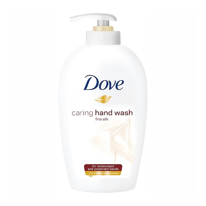 Комплект от 4 бр. Dove Fine Silk Течен сапун с помпа, 250 мл