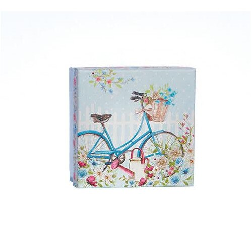 Cutie pentru cadou - Blue Bicycle Glitter, medie