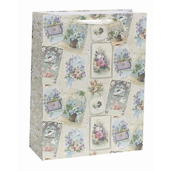 Punga pentru cadou - Vintage Postcard - Mica