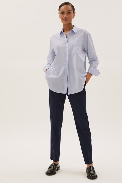 Marks & Spencer, Pantaloni crop slim fit, Bleumarin