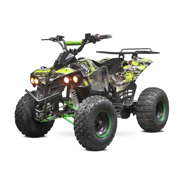 ATV electric eco warrior 1000W 48V 20Ah cu diferential, culoare Verde multicolor