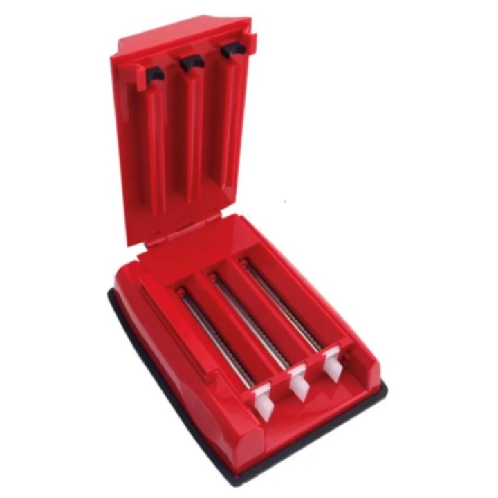 Aparat KlaussTech Manual de facut Tigari, 3 Injectoare, 130 x 65 x 45 mm, Rosu