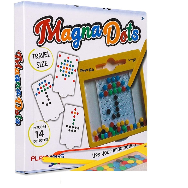 Tabla magnetica de desenat Playmags Magna Dots Small, Travel size