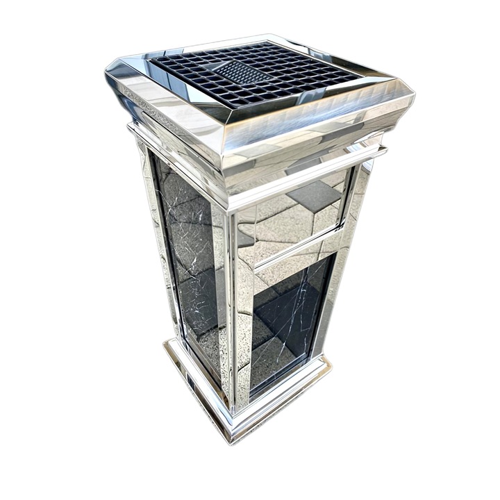 Кошче за пепелник, сребристо, черно, PRH-GPX-8AX2022