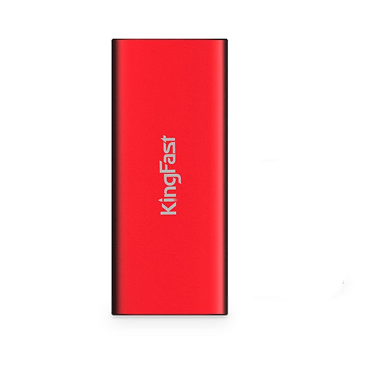 Външен SSD KingFast M7-Plus, ултра-преносим, 512 GB, 3D NAND Flash Intel, запис/четене 530MB/430MB, алуминий, червен