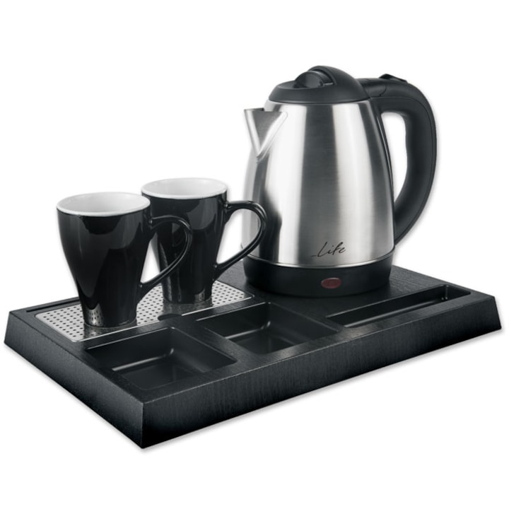 Cana fierbator Hausberg HB-3617AU, 1500 W, 2 L, Baza rotativa 360 grade, Indicator luminos, Oprire automata, Auriu