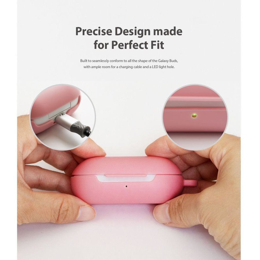Fintie Clear Hard Case For Galaxy Buds 2019 / Buds Plus 2020 – 360 Protection With Keychain