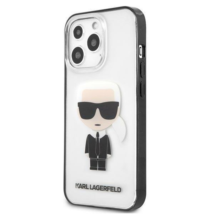 Husa pentru iPhone 13 Pro, Karl Lagerfeld, KLHCP13LHIKCK, Transparent Ikonik Karl Collection