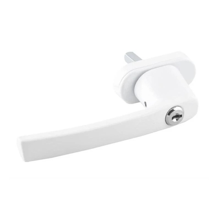 Maner fereastra cu cheie, Solowin, din aluminiu, alb