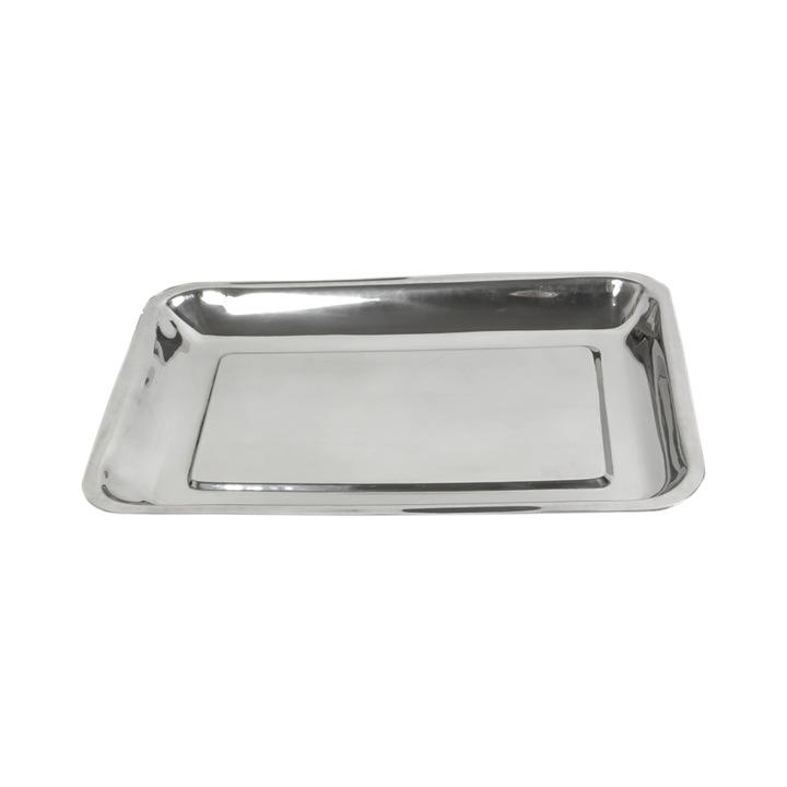 Tava inox instrumentar, 425 x 330 x 35mm, PRIMA