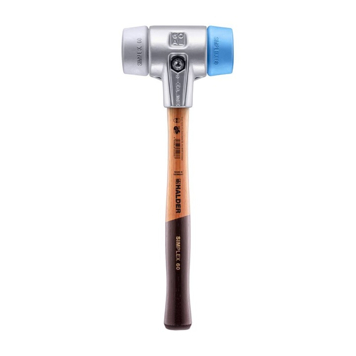 Ciocan de protectie Simplex cu carcasa aluminiu, 60mm TPE-soft/mid