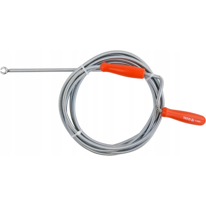 Spirala de canalizare, 3m, Metal, Argintiu