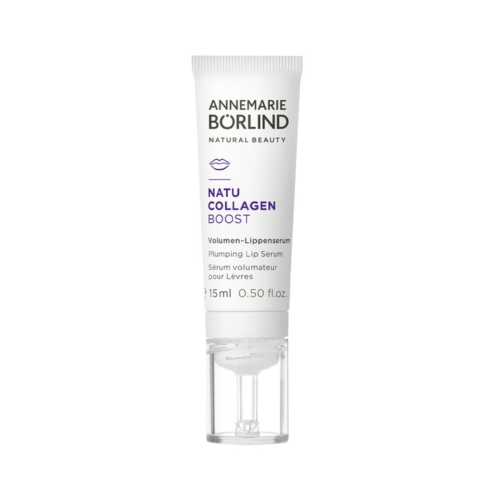 Ser pentru buze cu efect de umplere, Natucollagen BOOST, Annemarie Borlind, colagen vegetal, 15 ml