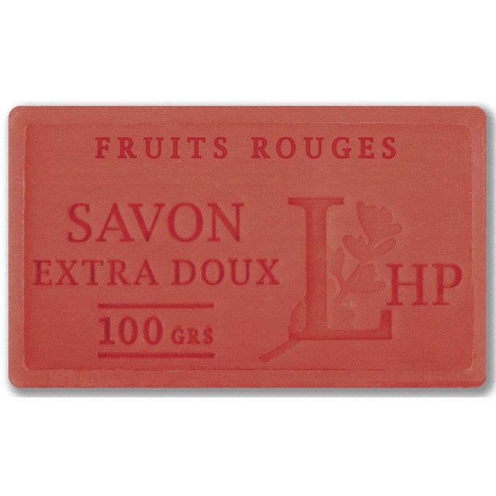 Sapun natural de Marsilia cu Fructe Rosii de Padure Fruits Rouges 100 g LHP Lavanderaie de Haute Provence