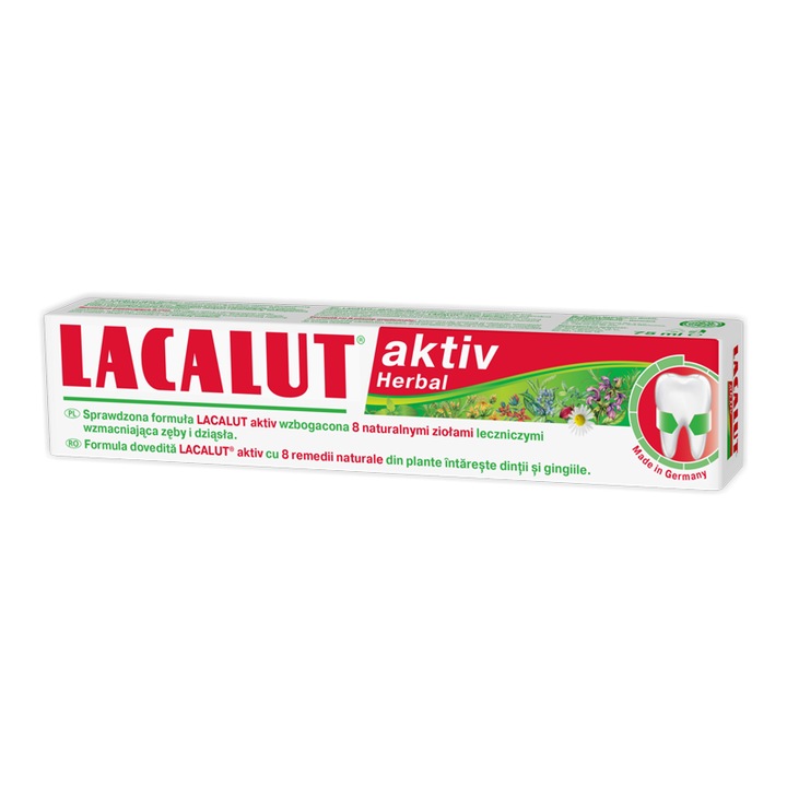 Паста за зъби Lacalut Aktiv Herbal, 75 мл