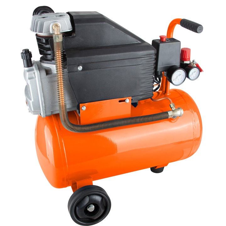 Компресор Evotools CA2024, 1500 W, 8 бара, 200 л/мин, Резервоар 24 л