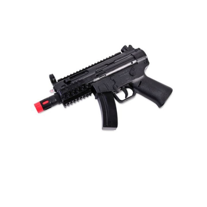 Pistol mitraliera, cu sunete si lumini, neagra