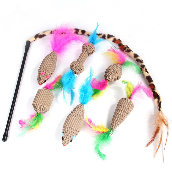 Set 7 jucarii pisici, Mbooulc, Carton, Multicolor