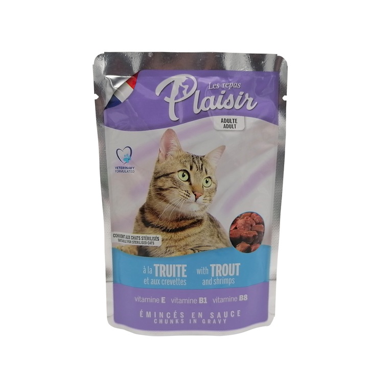hrana umeda pentru pisici plaisir cu pastrav si creveti pentru pisici adulte si sterilizate 100 g imagen 39_2_
6