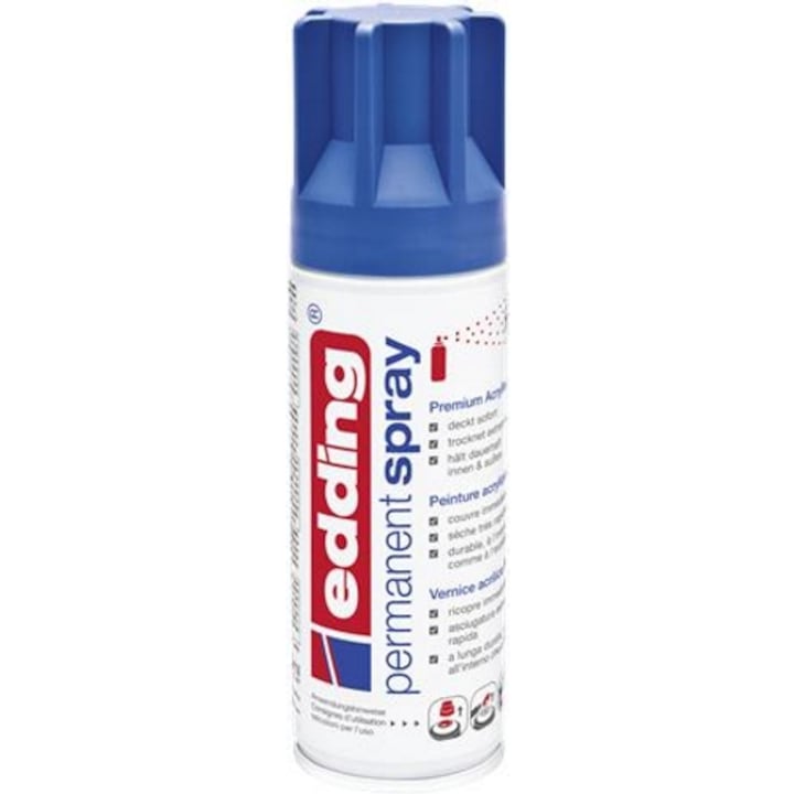 Vopsea spray acrilica, Edding, 200 ml, Albastru mat