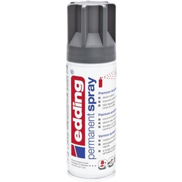 Edding Akrilfesték spray, 200 ml, "5200", matt antracit