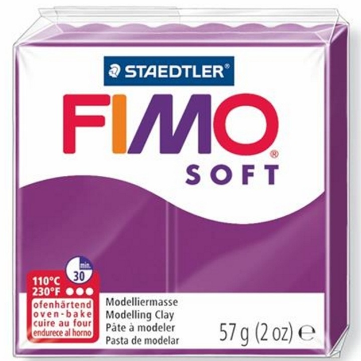 FIMO, 57g, pasta modelabila, violet, usor de modelat