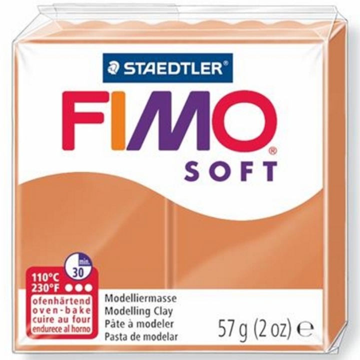 Fimo Gyurma, 57 g, égethető, "Soft", konyak