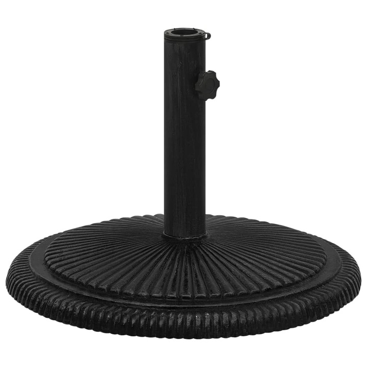 Suport umbrela Gossi, fonta, negru, 45x30cm, cu adaptor pentru stalpi de 35/38/48mm
