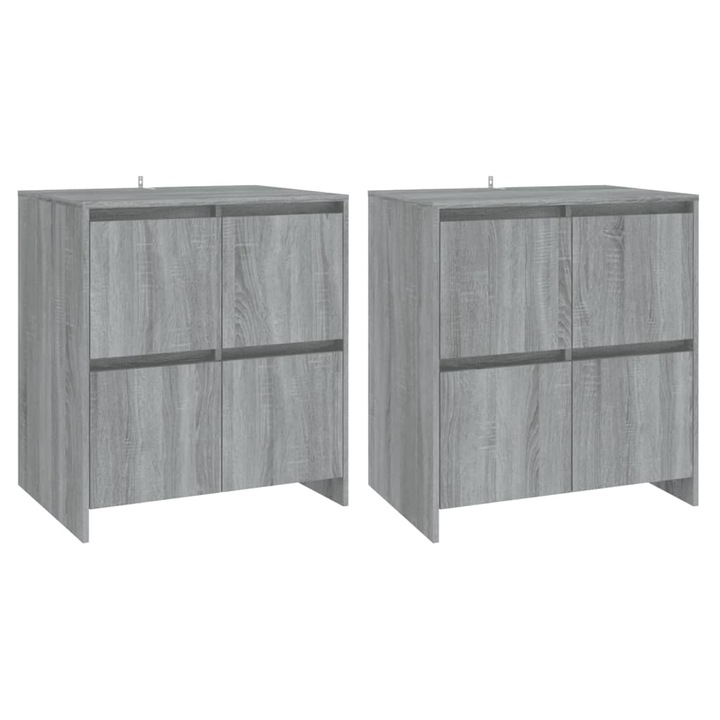 Комплект Бюфети vidaXL, Сив, ПДЧ, 70 х 41 х 75 см, 2 бр