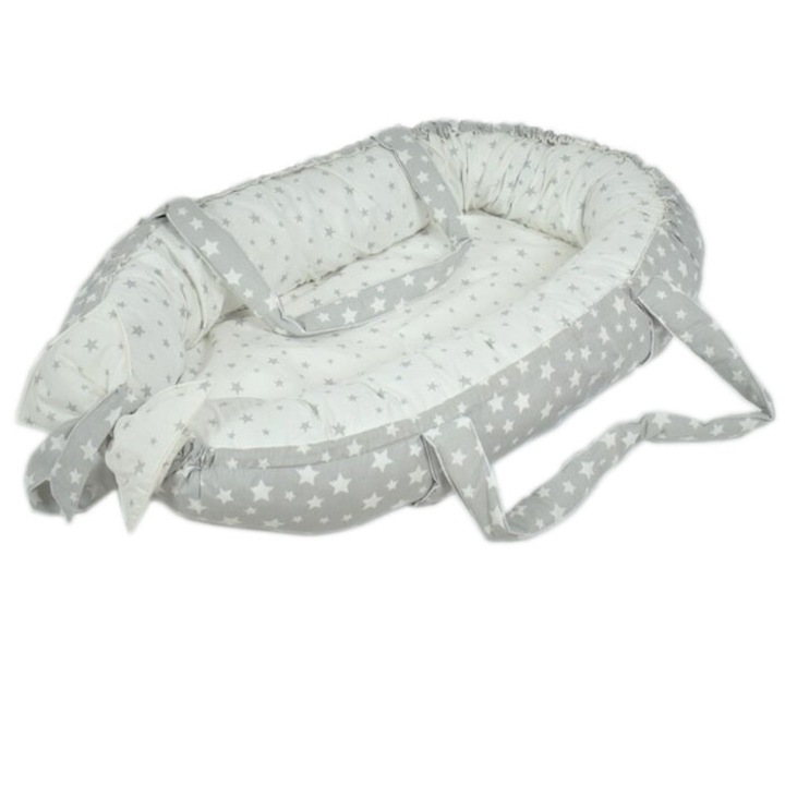 Бебешко гнездо кошница AV Baby, Сиви Звезди