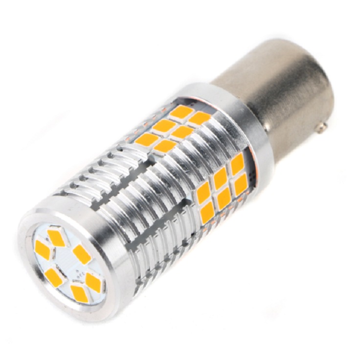 Led Auto Portocaliu PY21W BAU15S Super Canbus 12V, 30 SMD 3030 Epistar Semnalizare fara eroare - BTLE5005-BAU15S