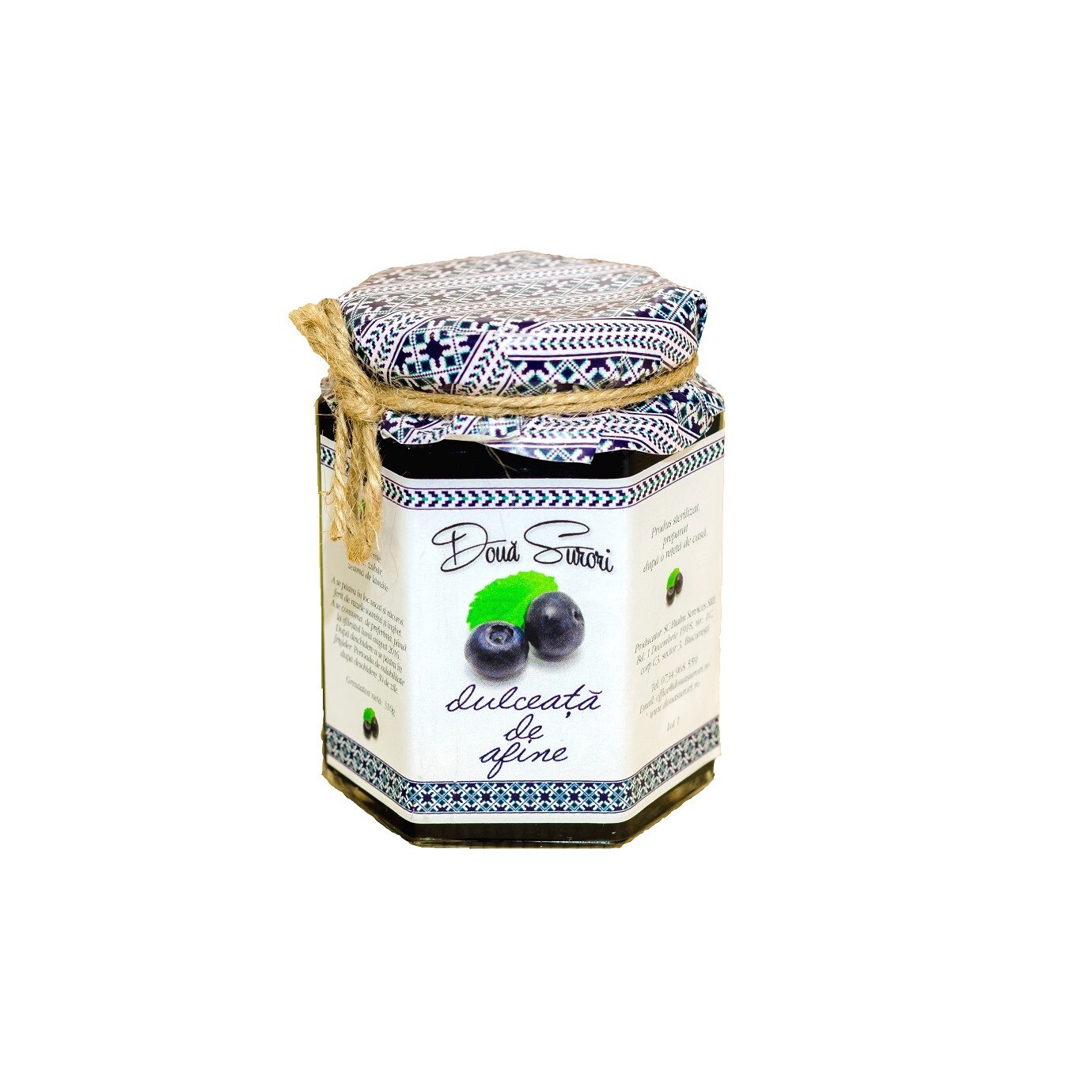 Dulceata de afine de padure Doua Surori, 210 grame