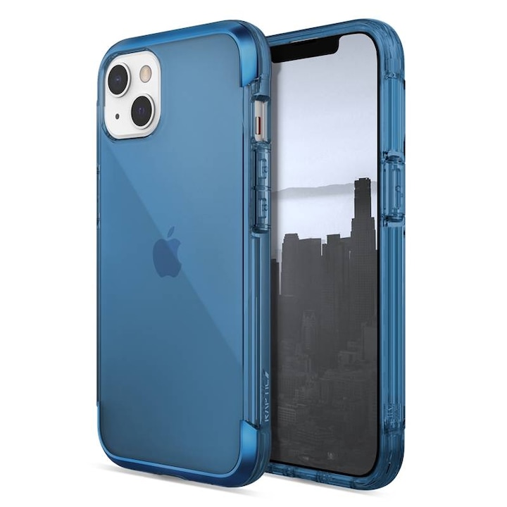Удароустойчив калъф Raptic Air за iPhone 13, син/прозрачен