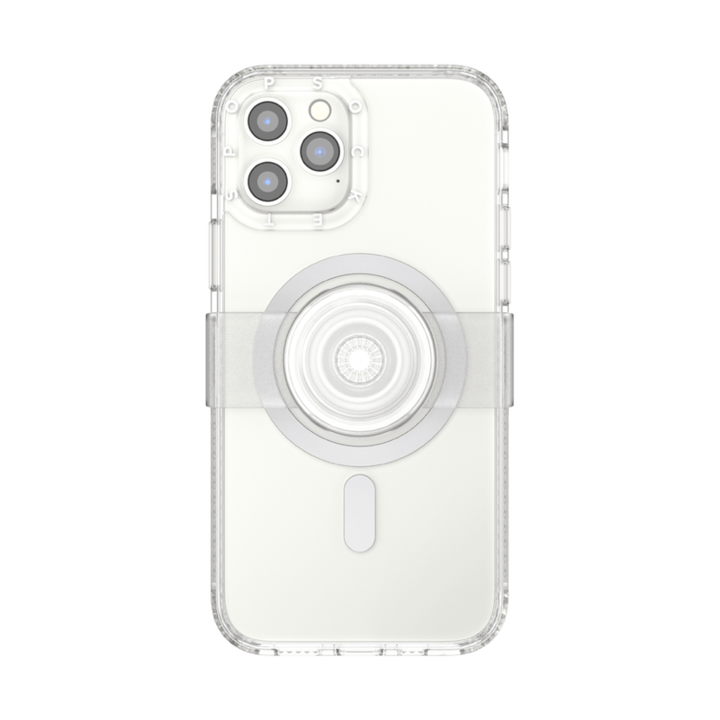 Удароустойчив калъф Popsockets с PopGrip за iPhone 12 Pro Max MagSafe, Прозрачен