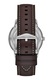 Fossil, Кварцов часовник с кожена каишка, Сребрист, Тъмно кафяв