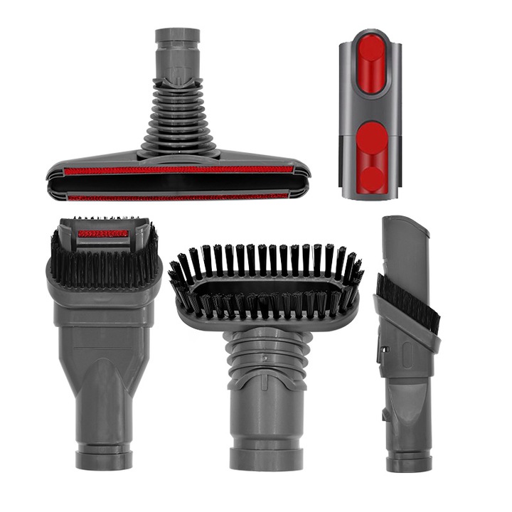 Set perii, Tehmar, Pentru Dyson V6, 4 piese, Gri