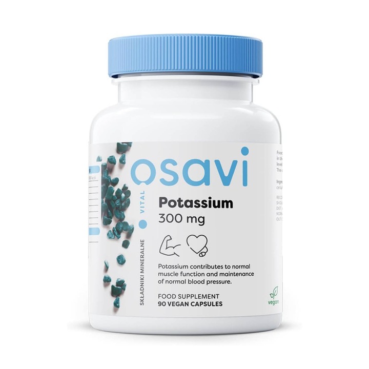 Supliment alimentar Potassium 300 mg Osavi, 90 Capsule