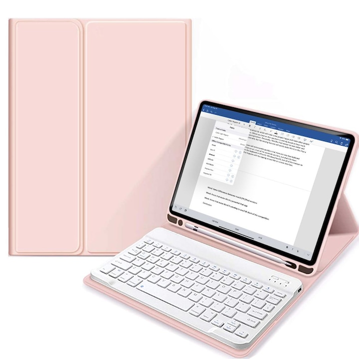 Калъф fixGuard Smartcase, SC Pen, Keyboard за iPad 10.2" 2019 / 2020 / 2021, Pink