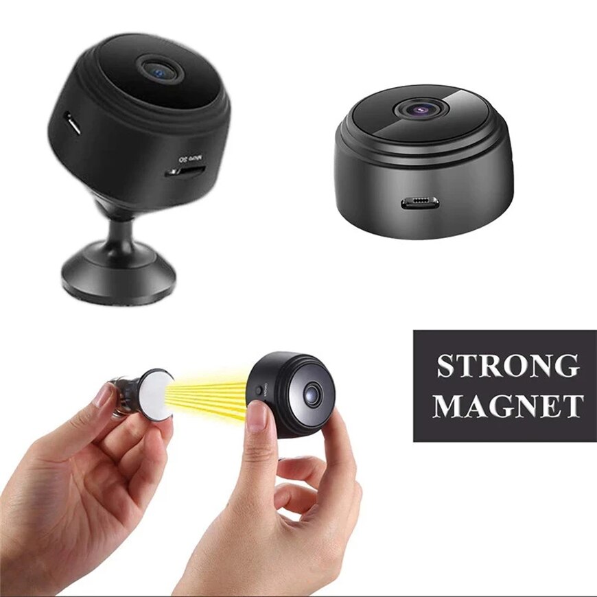 Mini Camera de Securitate Pentru Casa cu Viziune Nocturna, WiFi, 1080P
