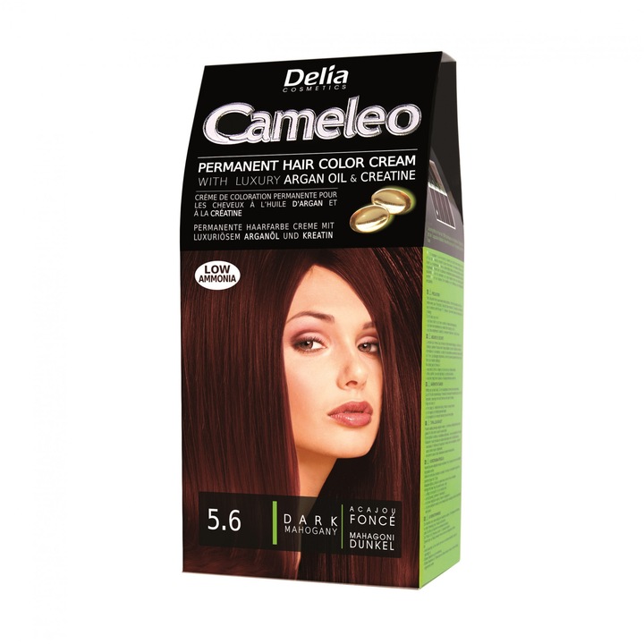 Vopsea de par Delia Cosmetics Cameleo, 5.6 Dark Mahogany